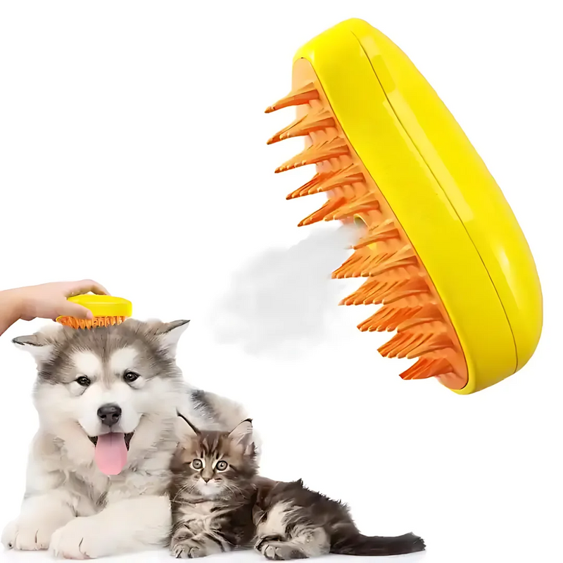 Escova elétrica para câes e gato, spray fumegante, 3 em 1,RS